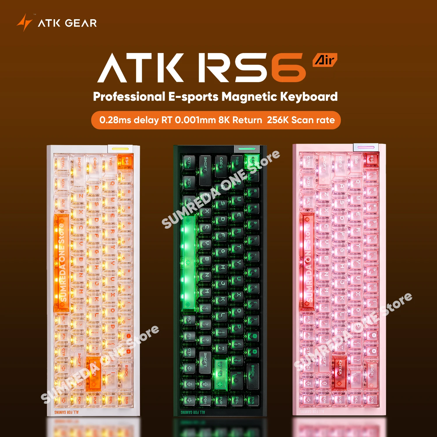 

ATK RS6 Air Gaming Magnetic Mechanical Keyboard Rapid Trigge 0.001mm 0.08ms 8K Return 256K Rate Wired Gamer RGB Hotswap Keyboard