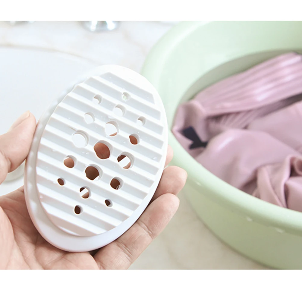 

3pcs Silicone Soap Dish Practical Storage Holder Draining Tray Bathroom Kitchen Multi Purpose Non Rust Durability
