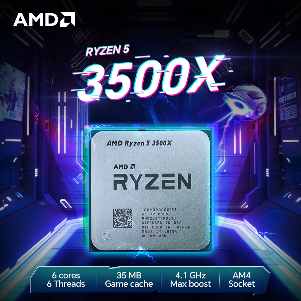 AMD Ryzen 5 3500X 6-Core 65W AM4 CPU No Fan