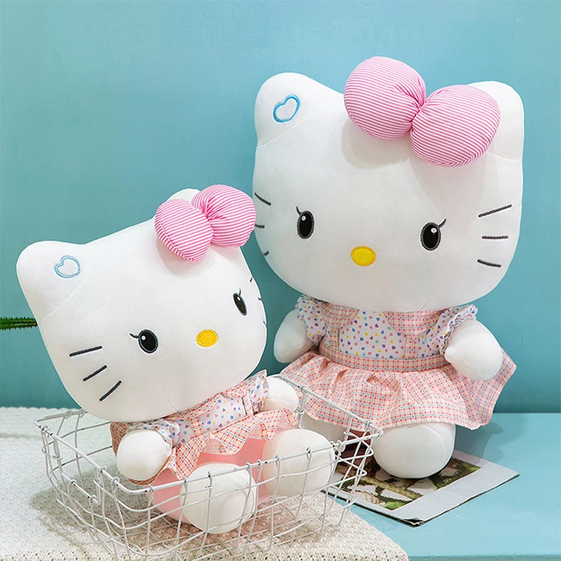 

Sanrio милая плюшевая игрушка-кошка для детей, подарок на день рождения, Рождество, мягкая подушка для сна, кукла для девочек, оптовая продажа