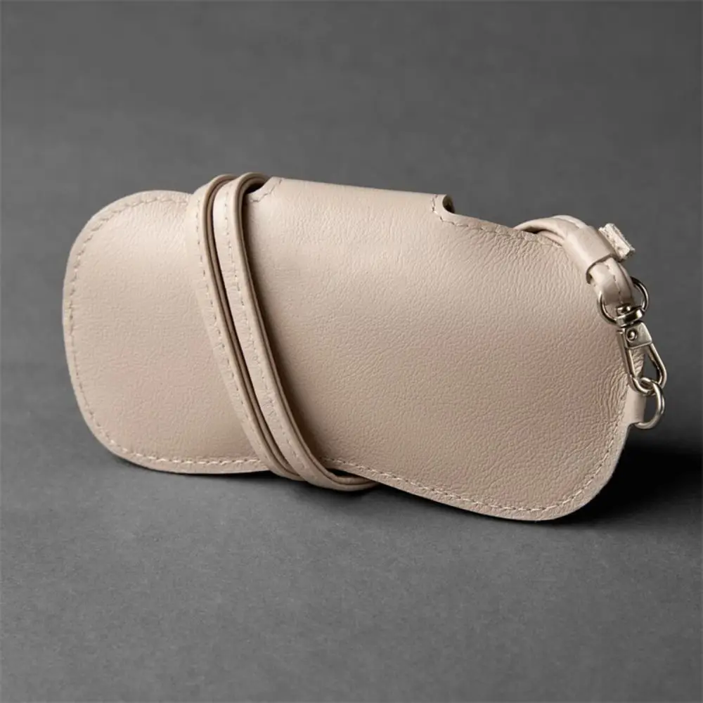 Fashionable PU Leather Glasses Bag Portable Hanging Neck Sunglasses Storage Bag Universal Simple Sunglasses Protective Case