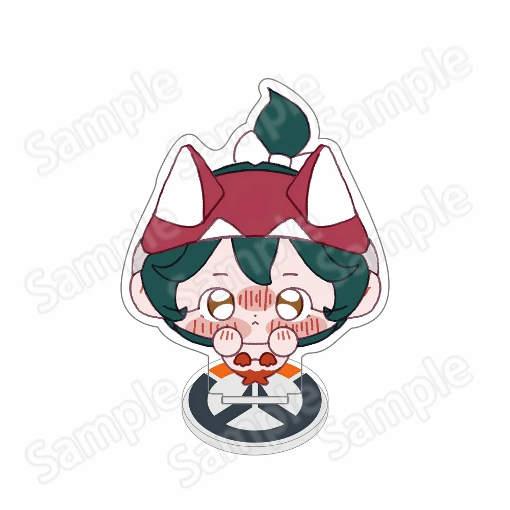 Ganme Overwatch2 New 10cm Acrylic Standee Keychain D.Va Mercy Kiriko Tracer Widowmaker Game Figure Pendant Fans Gift view 2