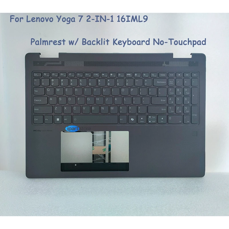 PP+  New For Lenovo Yoga 7 2-IN-1 16IML9 83DL Palmrest w/ Backlit Keyboard 5CB1N95158