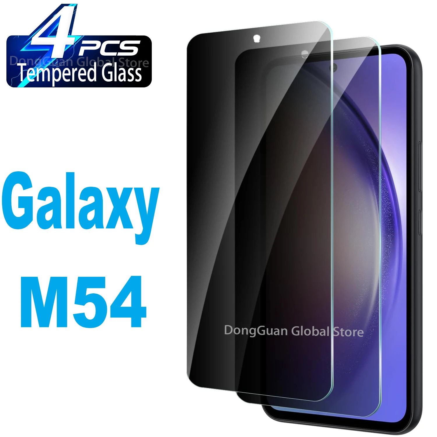 For Samsung Galaxy M54 Anti Spy Protector Privacy Screen Tempered Glass