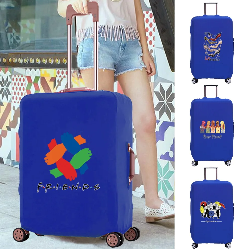 

Luggage Case Elasticity Dust-proof Travel Accessory Protective Cover Apply To 18-28 Inch Friends Print Trolley Suitcase Covers