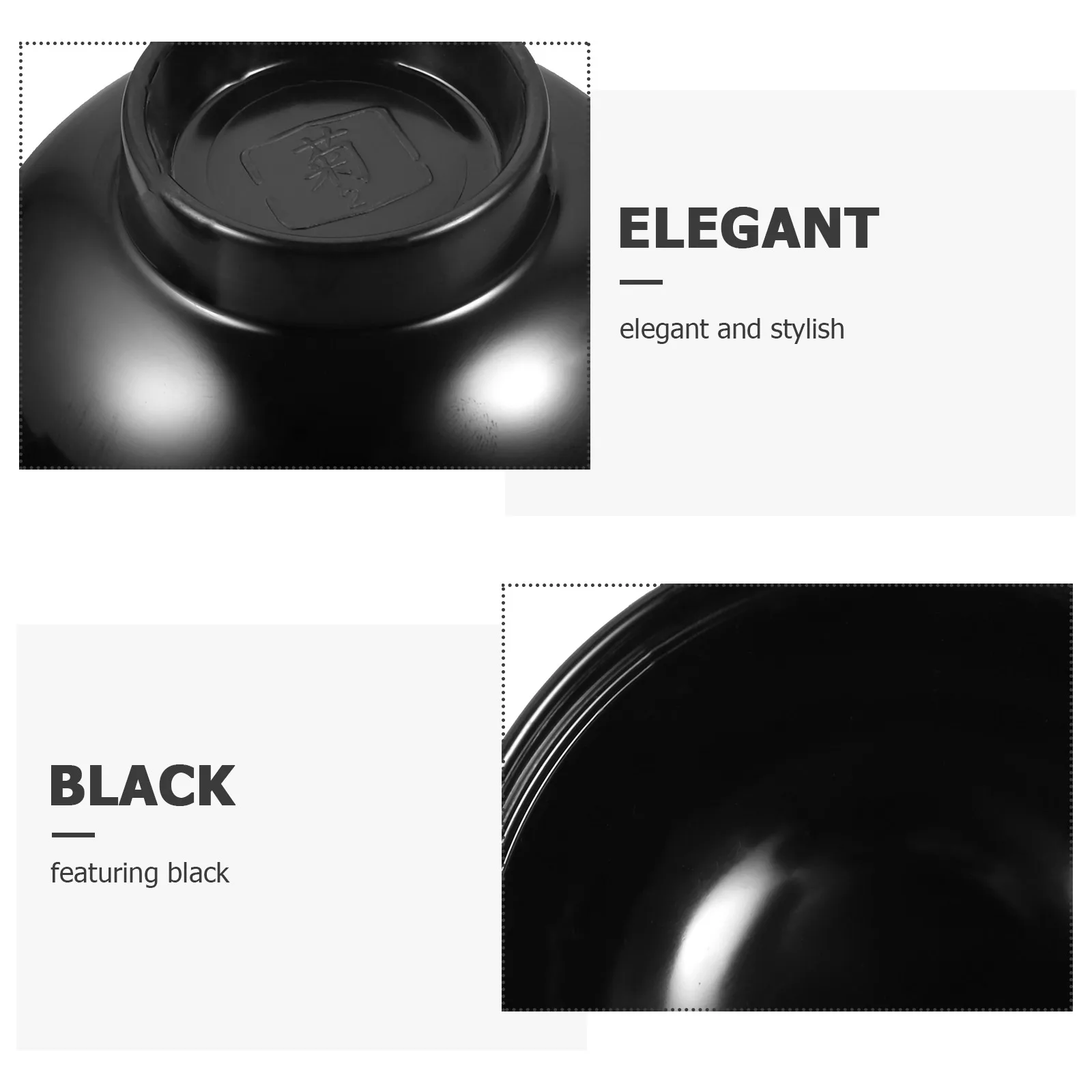 

Japanese Style Soup Bowl with Heat-Resistant Lid Elegant Black Gold Design Reusable Covered Rice Bowl for Restaurant Home