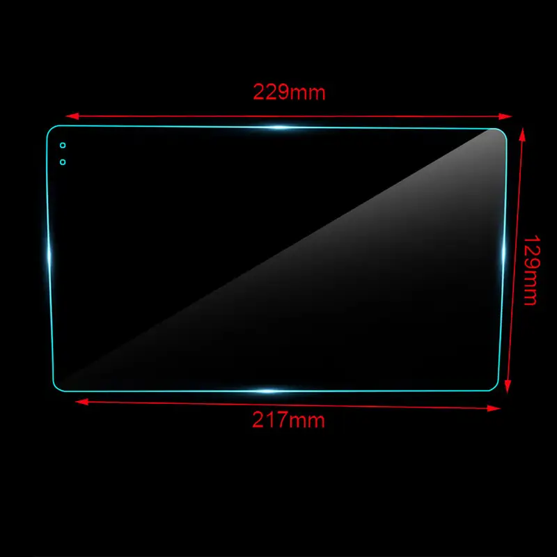 229*129*217 Car Tempered Glass Protective Film Sticker For 9 10 Inch Radio Stereo DVD Touch Full LCD Screen for TEYES CC2 CC3 - Image 7