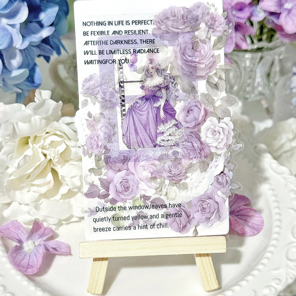 6ロール/箱、クリエイティブな花柄PETステッカーテープセット、DIYスクラップブックやギフトデコレーションに最適、ファッショナブルで美しい