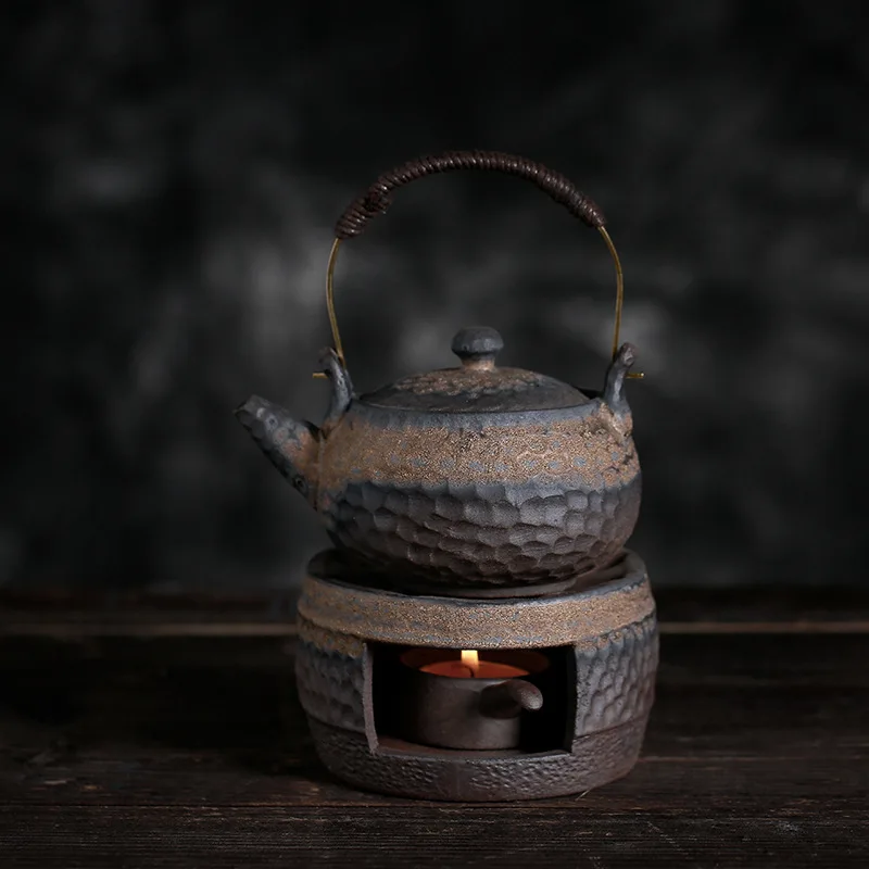 Coarse pottery warm, Japanese handmade retro warm, bubble, ceramic work, warm tea set