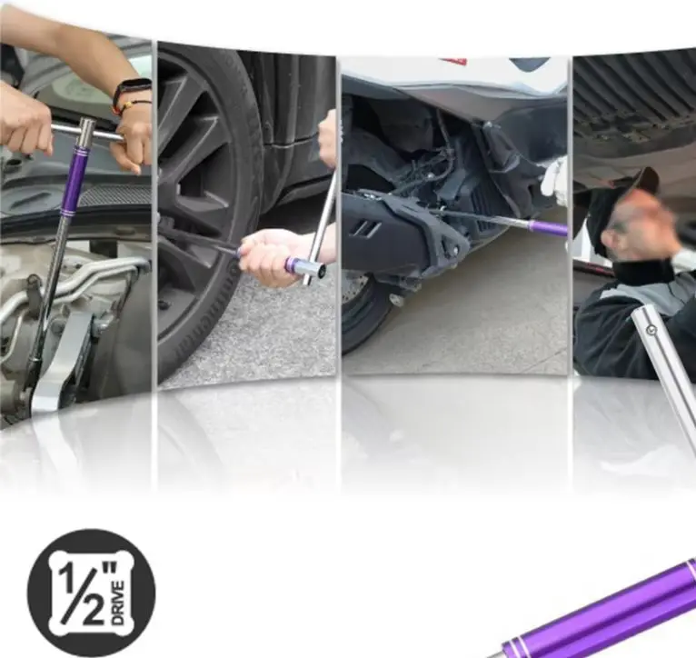 

T-Type Socket Wrench Extra Long T-Type Socket Wrench 1/2 Drive Extension Bar For Car Motorcycle Extended T-shaped Socket Wrench