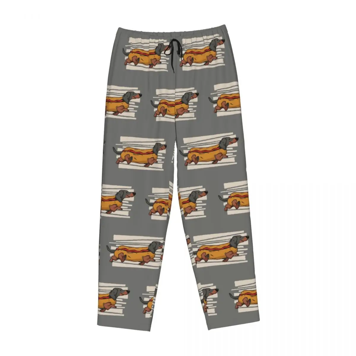 Custom Dachshund Dog Pajama Pants Womens Sausage Dogs Sleepwear Lounge Sleep Bottoms Stretch with Pockets