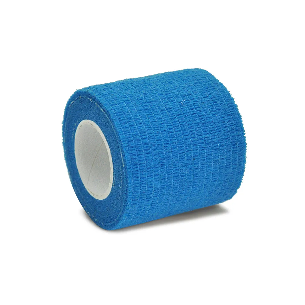 Vendaje médico de gasa azul cielo, vendaje elástico transpirable autoadhesivo para deportes, fijación de dedos, muñeca y piernas, 1/6/10 piezas