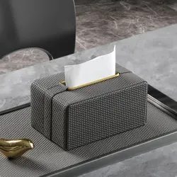 High-end Fashion Vine Woven Tissue Box For Office Car Living Room Napkin Facial Tissues Holder Dispenser Decorative Container