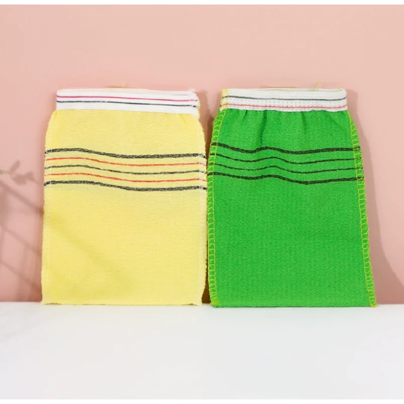 1Pc Exfoliating Bath Pad Towels Set Korean Italy Asian Exfoliating Bath Washcloth Body Scrub Shower Soft Polyester Cotton