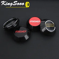 4PCS JDM RAYS TE37 Center Cap Sport Rim 62mm Clip VOLK Emblem Sticker Wheel Cover Caps Hub Cap Black & Silver & Bronze