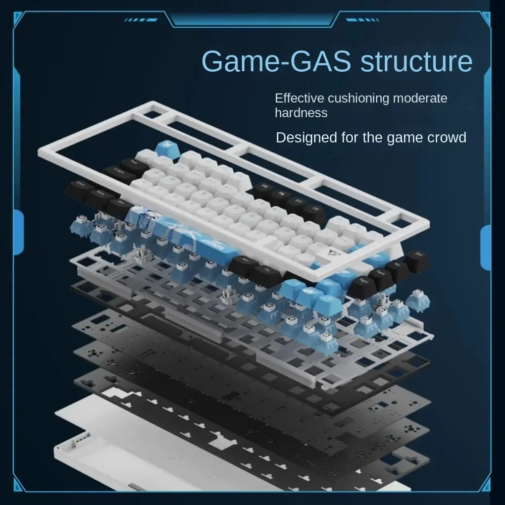 ATK VXE V75XTri-mode Mechanical Keyboard Gaming 75% Layout Game Gas ARGB 80 Keys CNC Aluminum Top Shell DIY Customized Hot Swap