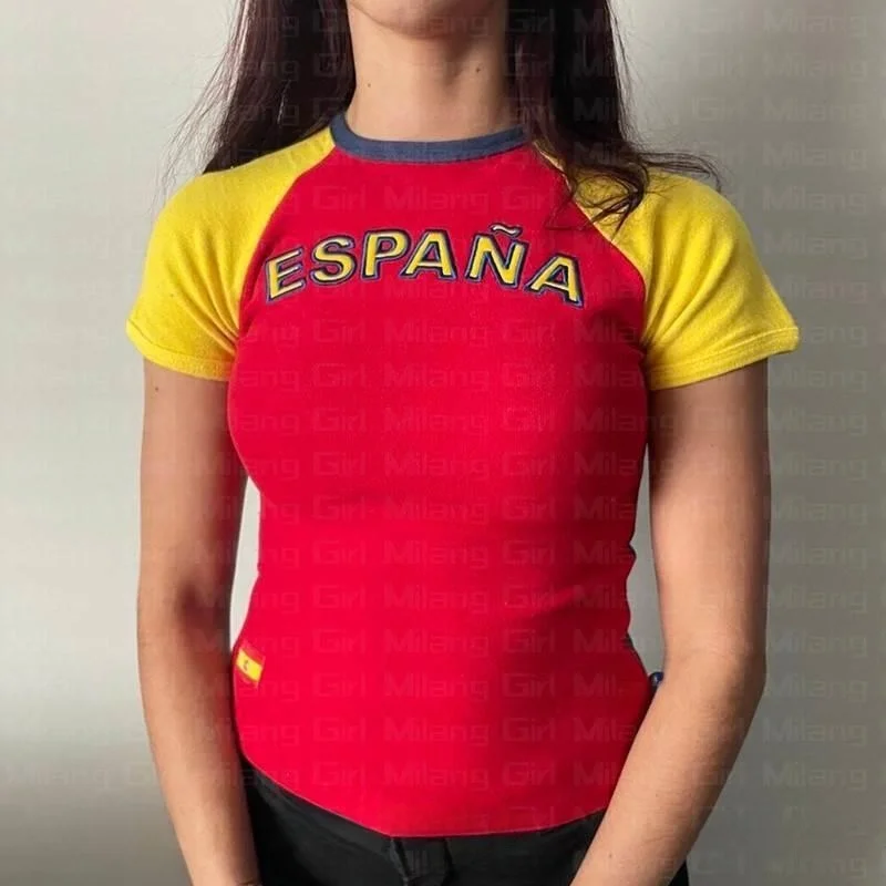 Cseta Fena Slim Fit Raglan Y2 com Manga Curta e Decote Redondo Moda Primavera Ciwalk em Poliéster Ultra Fino