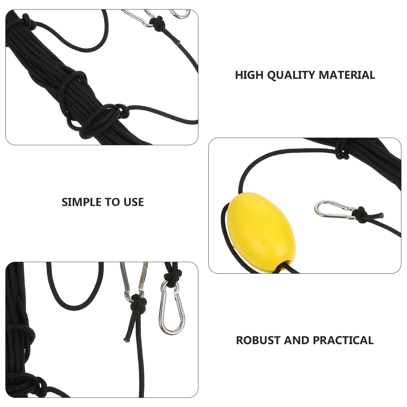 

Marine Anchor Nylon Rope Float Boat Buoy Ball Accessories Yellow Fishing Supplies