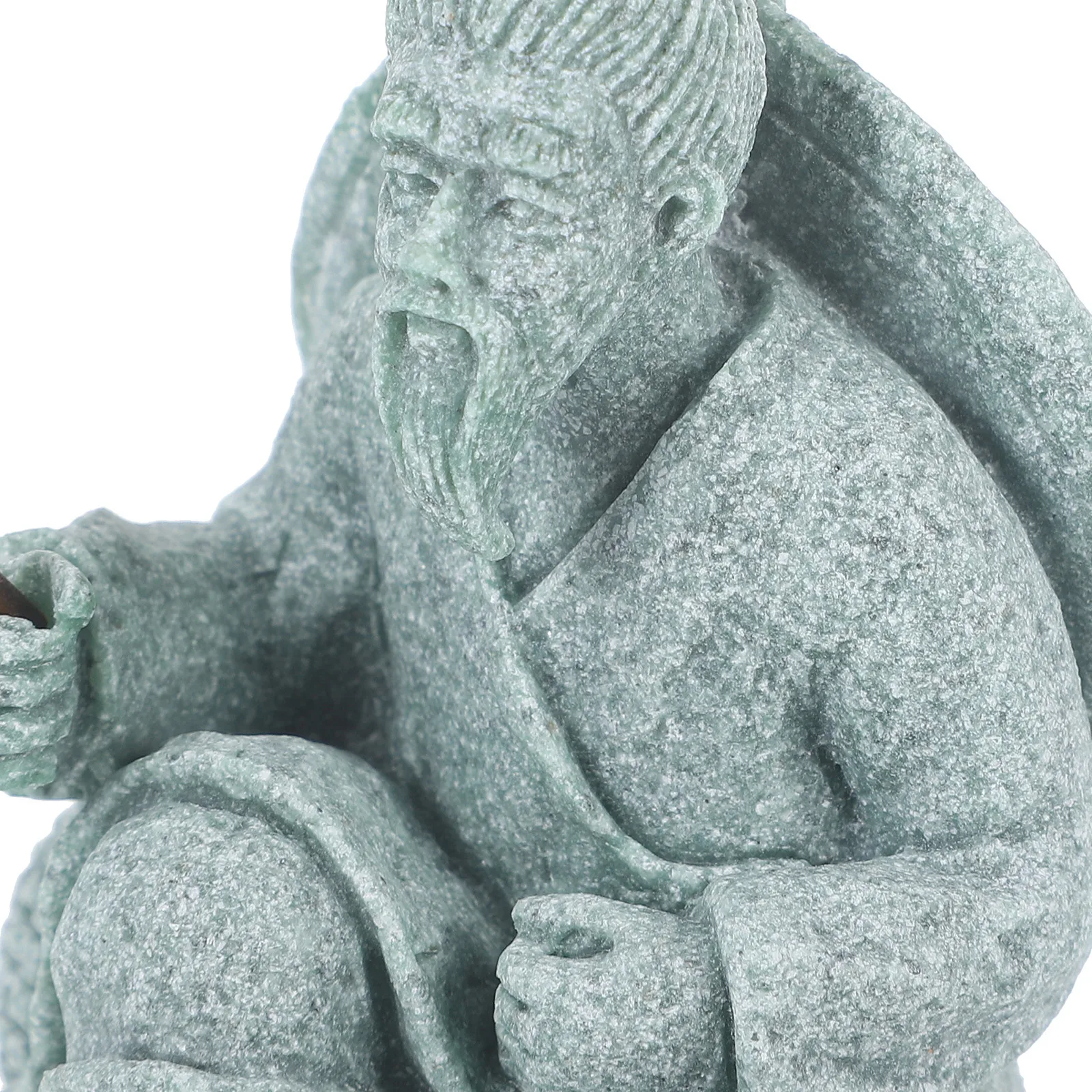 

Delicate Fisherman Statue Sand Stone Material Elegant Touch Versatile Use Home Aquarium Garden Decor Mini Fisherman Statue