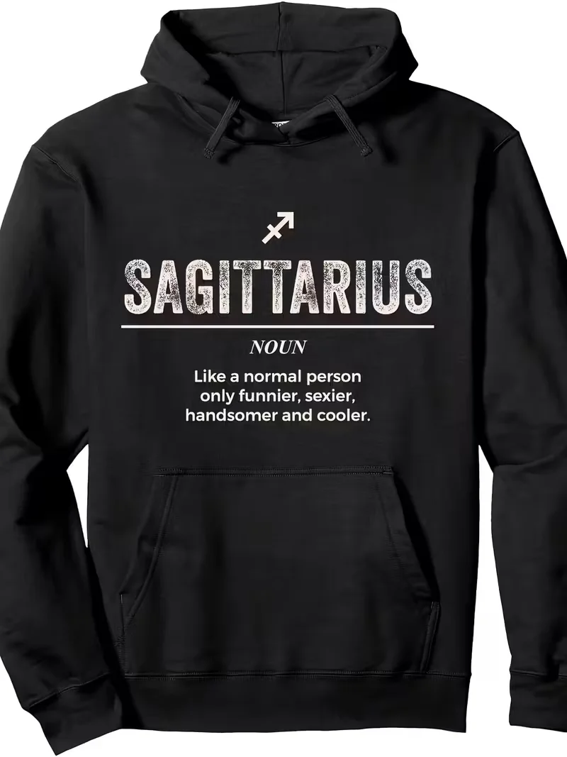 سويت شيرت رجالي فضفاض بقلنسوة 270 جرام - طباعة جرافيك مضحكة، هوديس برباط للارتداء اليومي الكاجوال، أكمام طويلة لعيد الميلاد #1