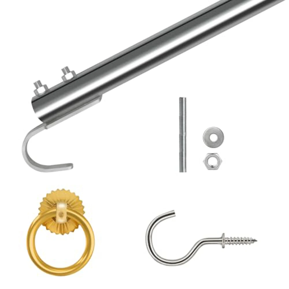 

Loft Ladder Pull Rod with Spliced Aluminum Design and Stainless Steel Hook for Safe and Organized Loft Stair Pull Down