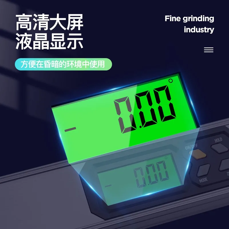 2m High-Precision Digital Electronic Folding Level, Aluminum Alloy Ruler, Magnetic Base, Real-Time Angle Display