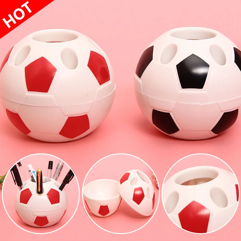 

Soccer Shape Tool Home Decoration Student Gifts Supplies Pen Pencil Holder Football Shape Toothbrush Holder Desktop Rack Table