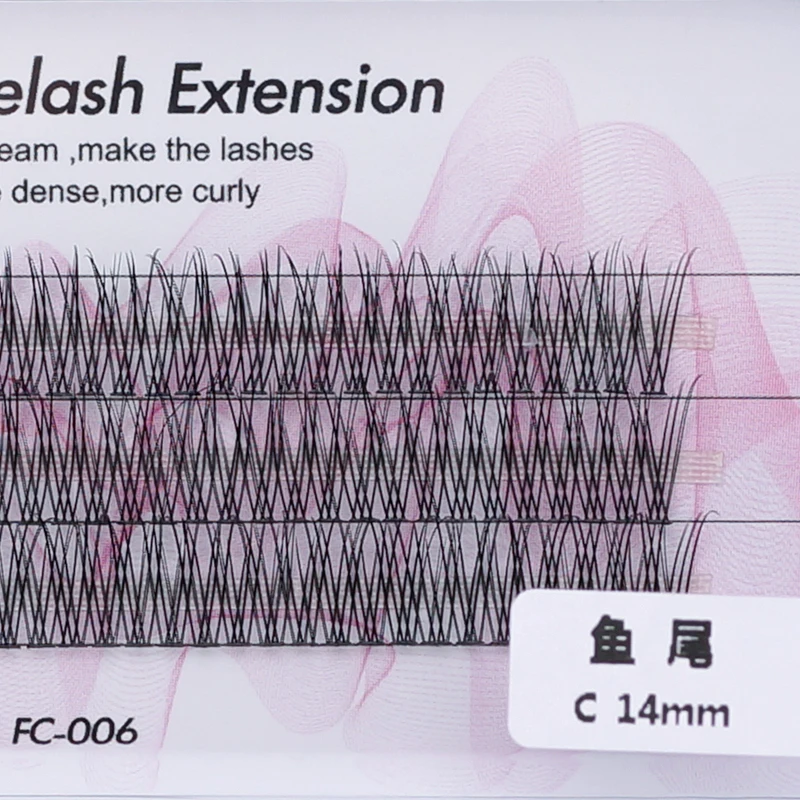 Ciglia a ventaglio naturale ciglia a grappolo di coda di pesce ciglia finte di alta qualità C Curl coda di rondine fly Extension ciglia trucco