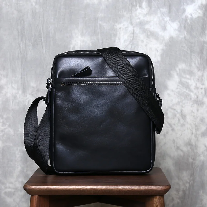 

New Men's Shoulder Bag Genuine Leather Crossbody Bag Business Lightweight And Casual Top Layer Cowhide Men's Bag Backpack Simple