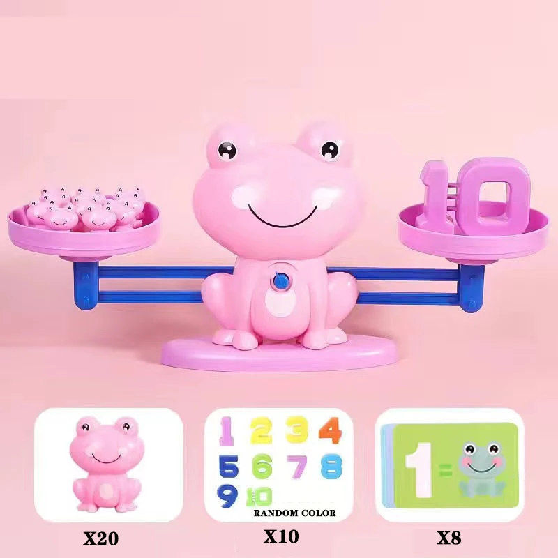 Frog Math Balance Toy Montessori Educational Learning Tool Preschool Addition Subtraction Training Sensory Play For Kids Toys