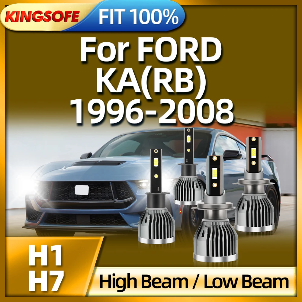 

KINGSOFE H1 H7 LED Headlight 26000LM 6000K Car Bulbs Headlamp For FORD KA(RB) 1996-2000 2001 2002 2003 2004 2005 2006 2007 2008