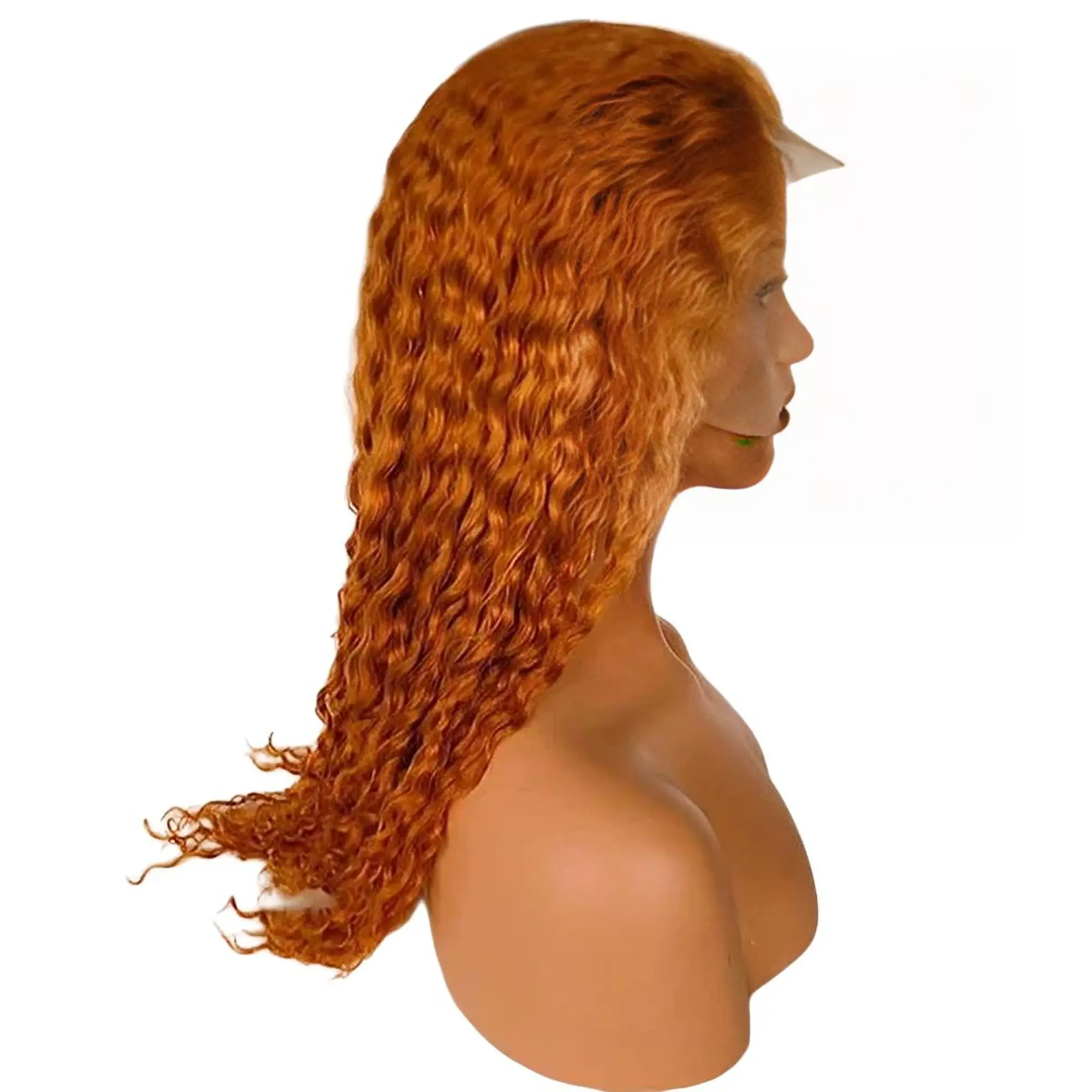 Bright Brown Synthetic Wig Deep Curly 13X4 Lace Front Wigs for Black Women Heat Resistant Synthetic Wig Party Cosplay