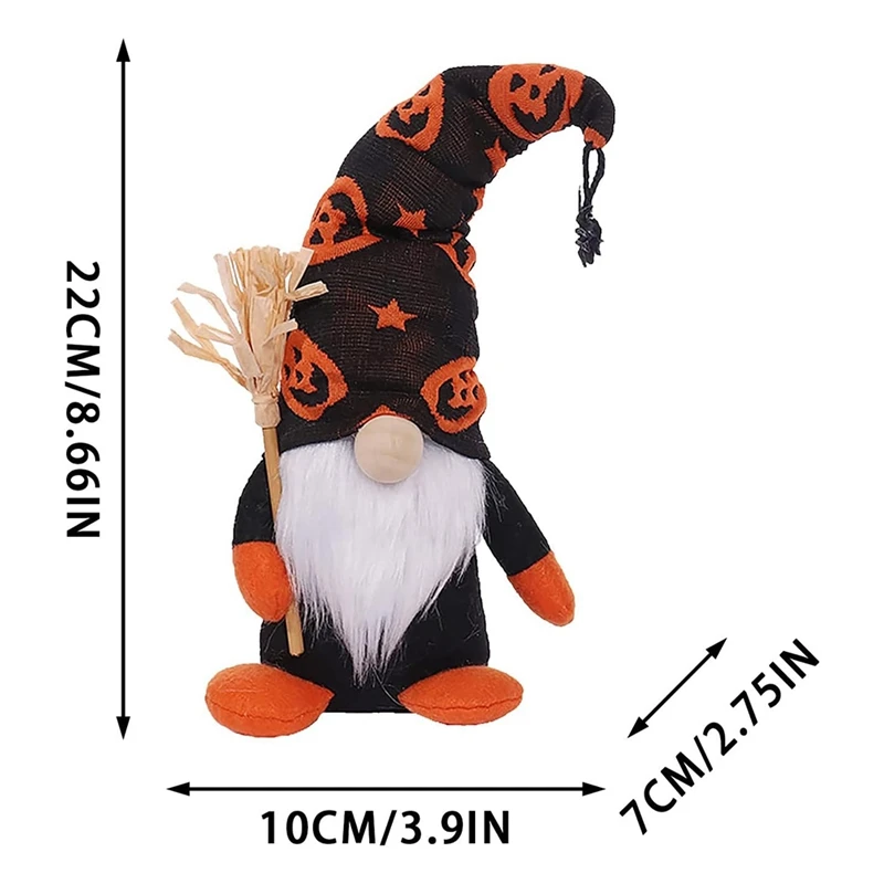 2 PCS Halloween Decorations Indoor Scary Party Supplies As Shown Halloween Gnome Doll Dwarf Plush Doll Decorations Scary