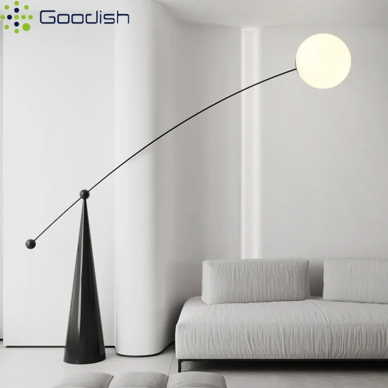 Modern Simplicity Luxury Standing Curved Metal Ball LED Floor Lamps Art Creative Lights for Bedroom Home Decoration Chandeliers