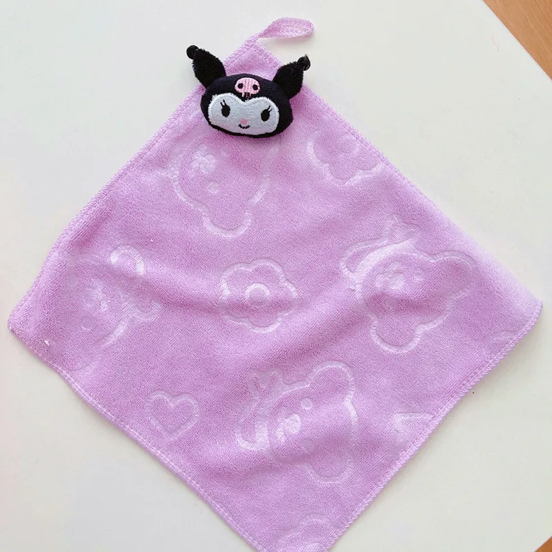 Sanrio Cartoon Soft Small Hand Towel Kuromi My Melody Hello Kitty Kitchen Bathroom Household Handkerchief Small Towel Girl Use