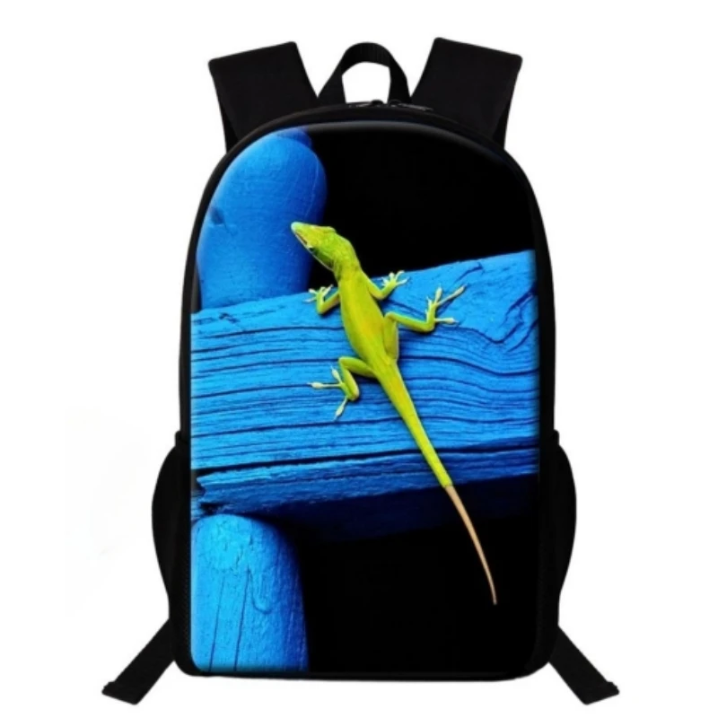 

Lizard Reptile 3D Print School Bag for Student Animal Big Capacity Unisex School Backpack Teenager Kids Bookbag Casual Trave Bag