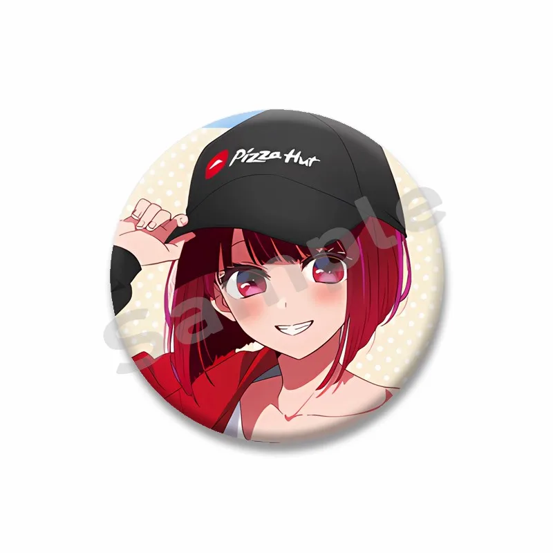 Anime OSHI NO KO Soft Button Pins Cartoon Character Ai Hoshino Akuamarin Rubii Cosplay Badge Tinplate Round Brooch Accessories