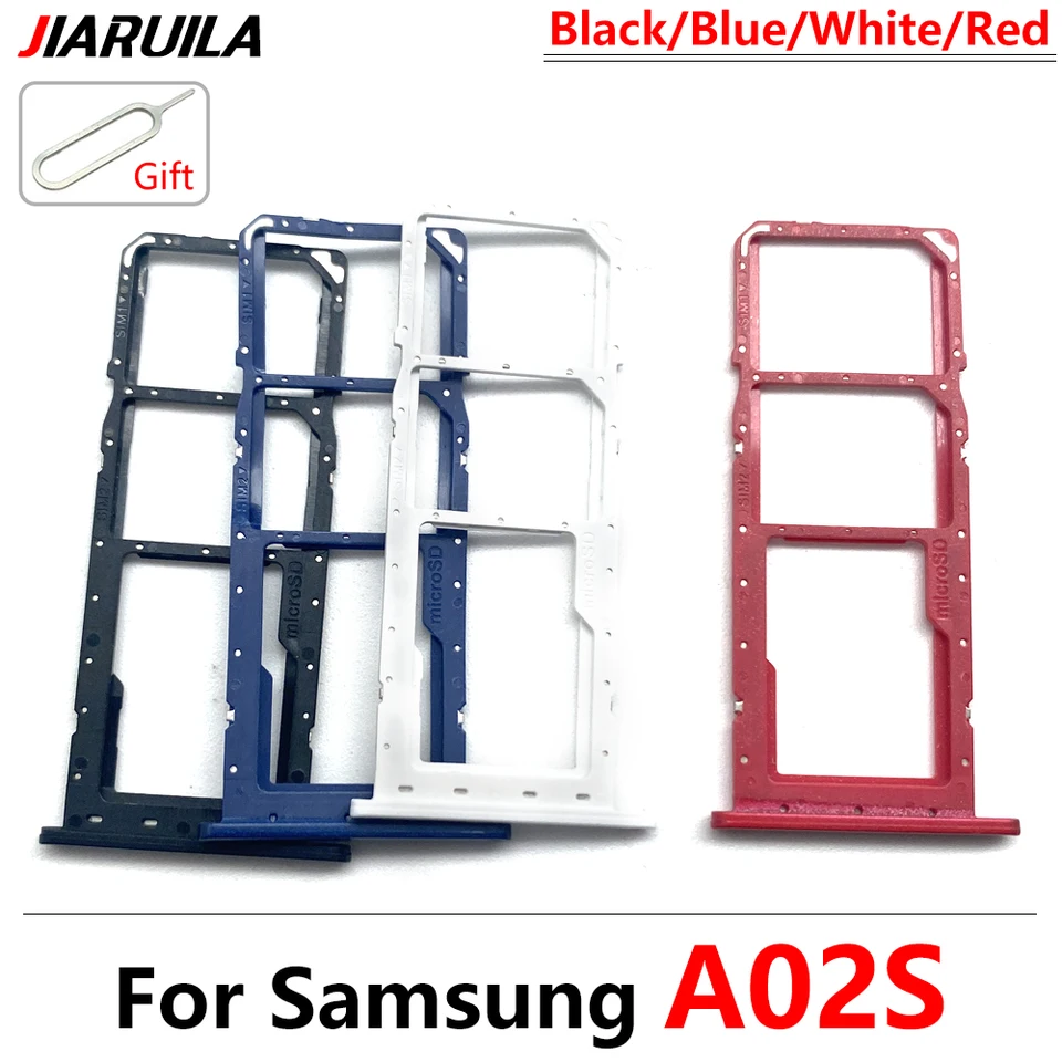Bandeja de tarjeta SIM probada, soporte, ranura, cajón, adaptador, accesorios de reparación + pin para Samsung A02S A03S A03 Core 3