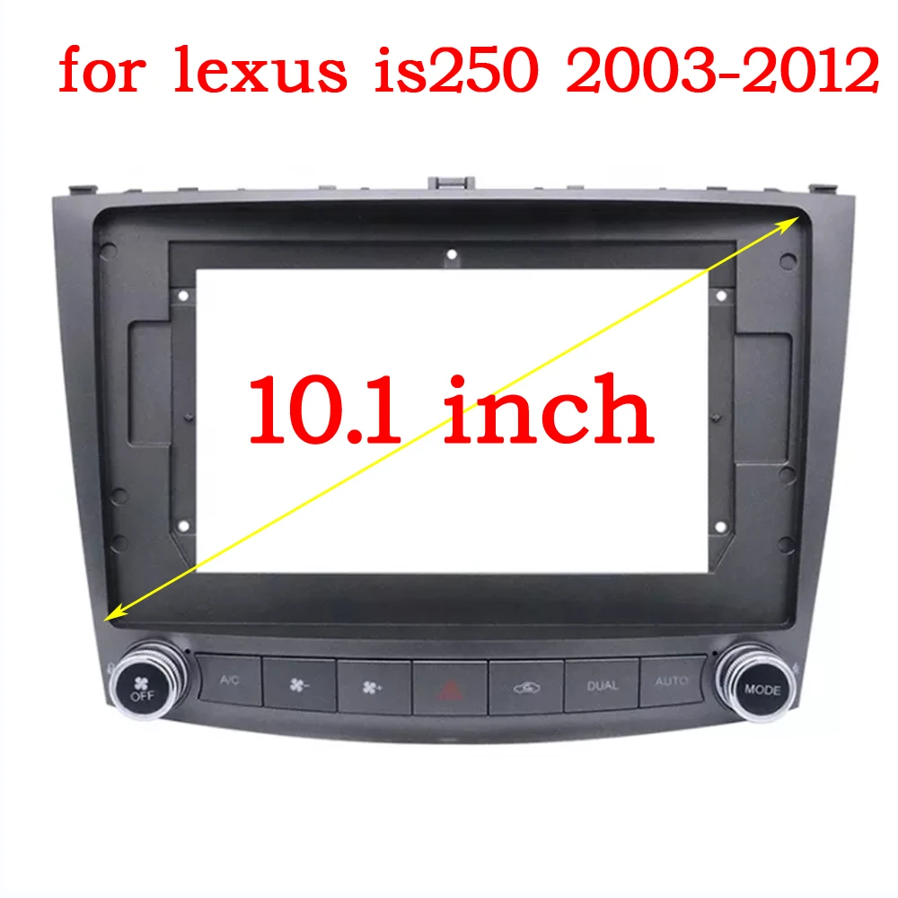 10inch front plastic frame housing for lexus is250 2003-2012 car radio front plastic frame with full set cables plugs canbus box