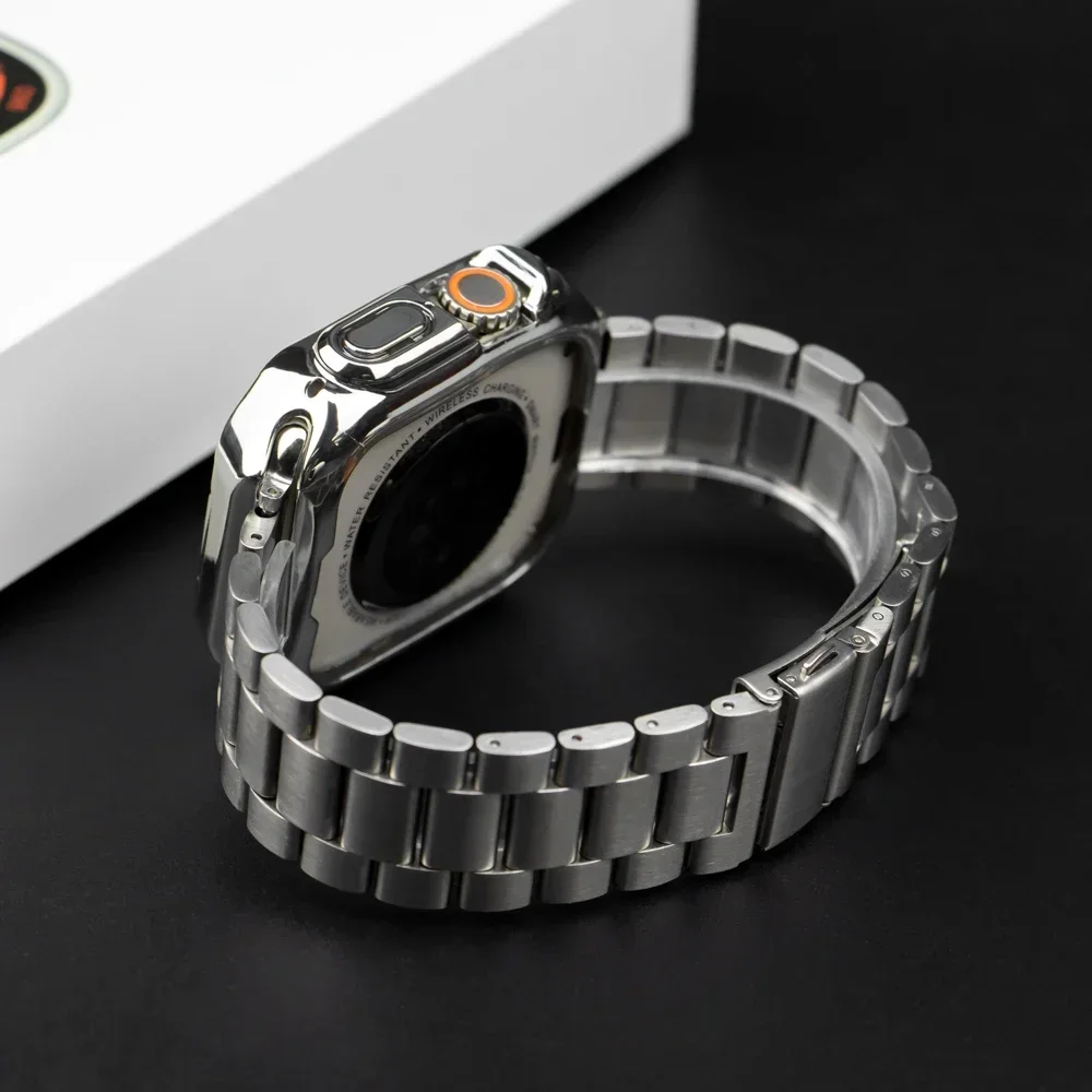 strap + case for apple watch 7 8 9 45mm 41mm 49mm band 6 5 4 se 44mm 40mm TPU case cover for iwatch 42mm bracelet+protector case