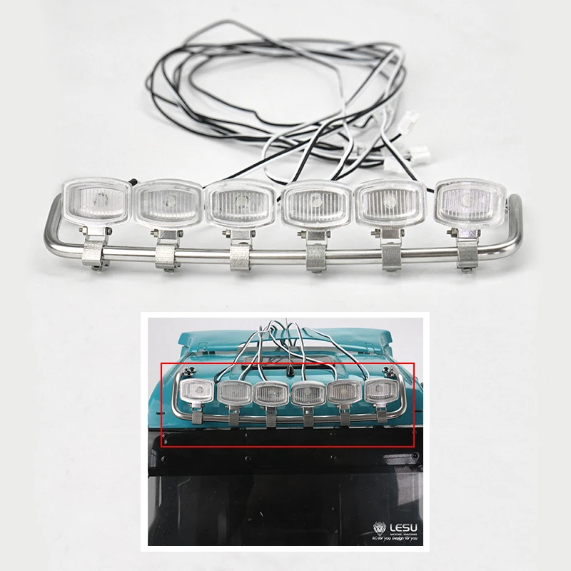 

LESU 1/14 RC Spotlight Roof Light for Tamiyaya TGX26.540 Highline DIY Tractor Truck Model Toy Spare Parts TH14141