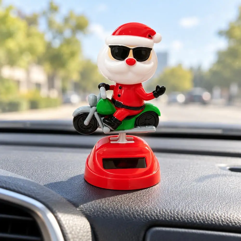 Car Ornaments Solar Powered Dancing Shaking Head Cartoon Halloween/Christmas Doll Toys Auto Dashboard Decoration Car Accessories