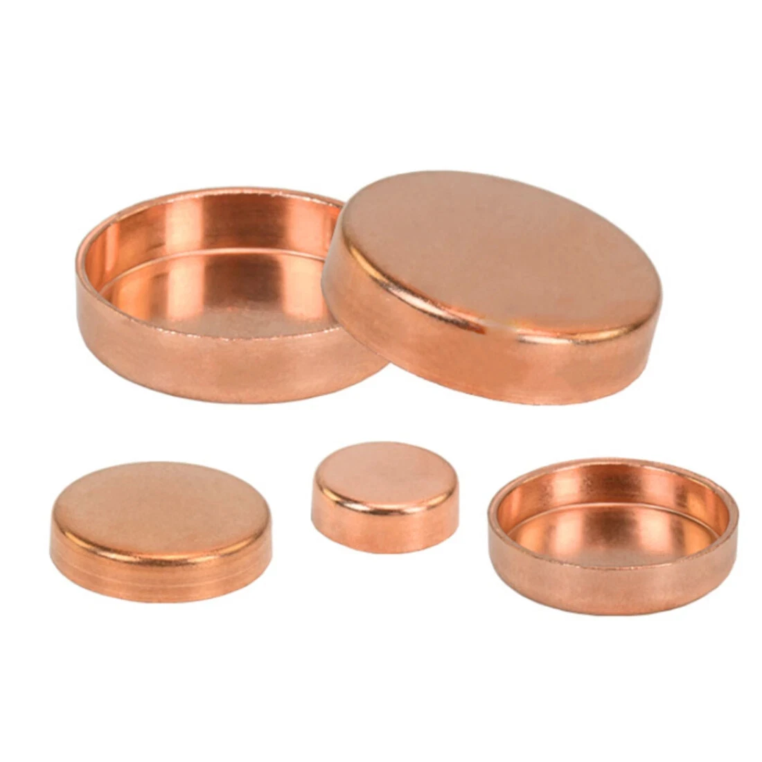 1PCS 6.35-159mm Tube Weld Socket End Feede Solder End Cap Copper Pipe Fitting For Air-Conditioning