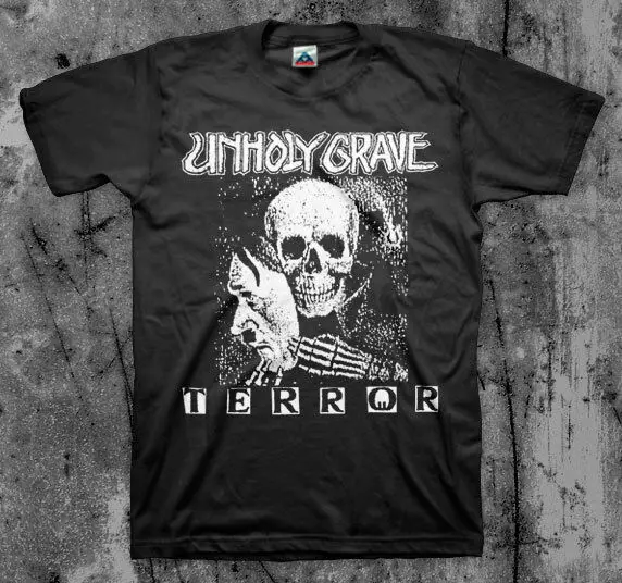 Unholy Grave 'Terror' T shirt  High Quality 100%Cotton Short Sleeve