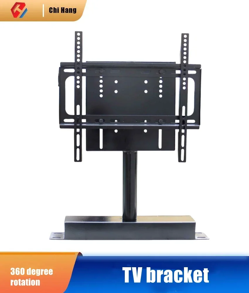 360-degree Rotating LCD TV Stand All-aluminum Partition Wall Vertical Mobile Base Floor-standing Punch-free Adjustable Height