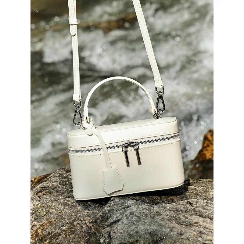 2026 New Original Design Genuine Cowhide Leather Box Bag Light Luxury Premium Crossbody Work Wedding Handbag For Women