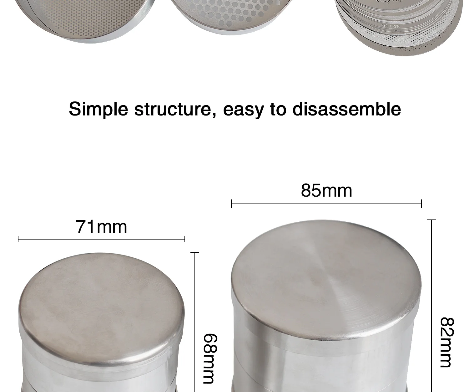 Precise Gem and Pearl Sorting Sieve Set, 0.15mm Thick, 65mm/80mm Diameter for Diamond Classification