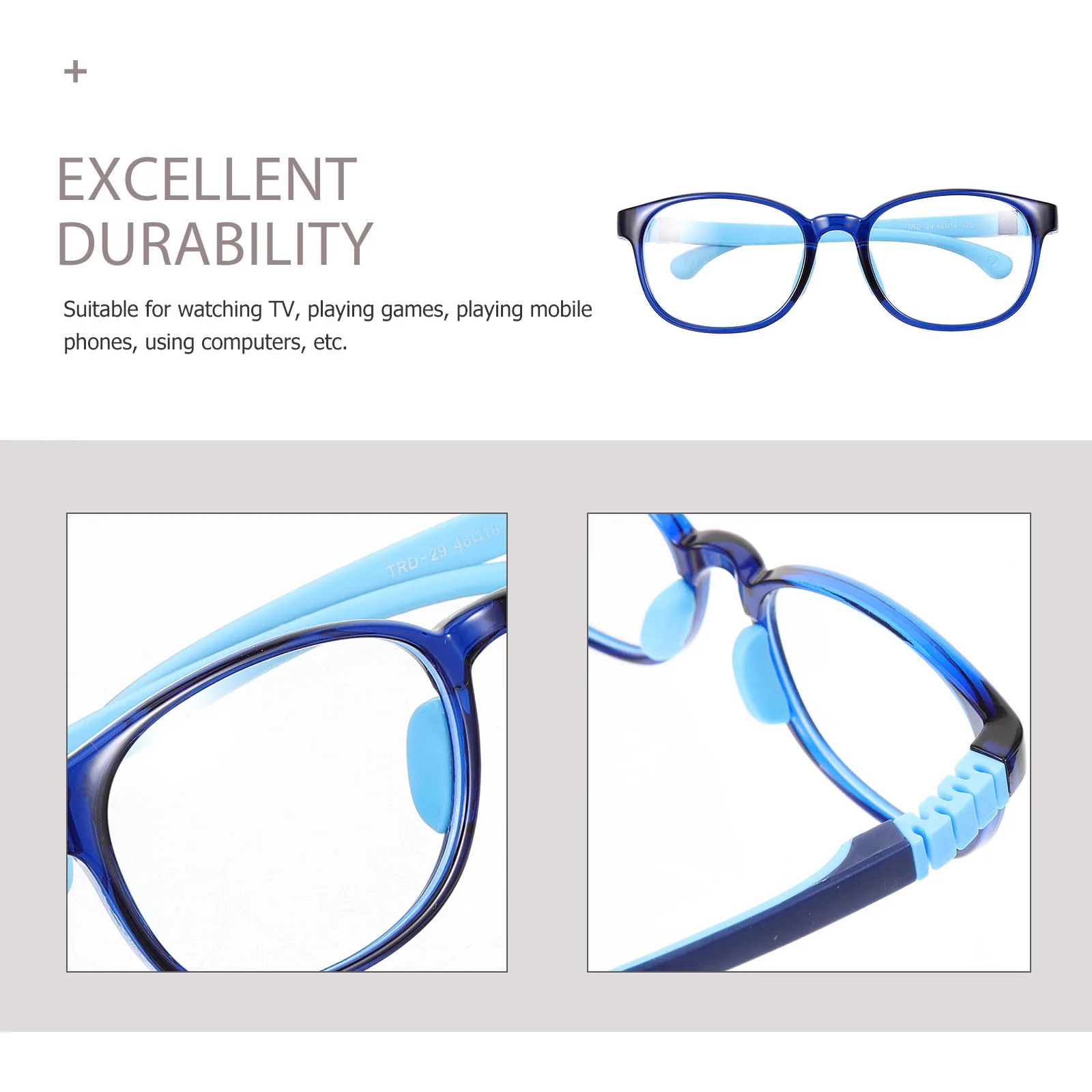 نظارات مضادة للظارات قابلة للطي لدراسة كمبيوتر الألعاب للاستخدام اليومي وحماية العين المحمولة #3