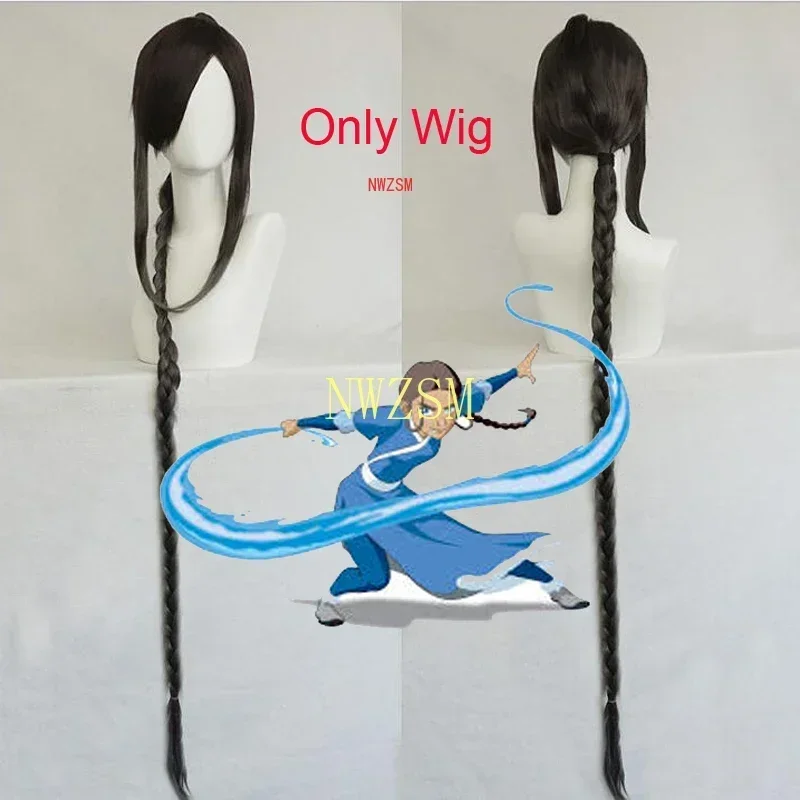 Anime Avatar ostatni władca powietrza Katara przebranie na karnawał i peruka mężczyźni kobiety Aang Zuko Cosplay Hanfu jednolity strój Halloween