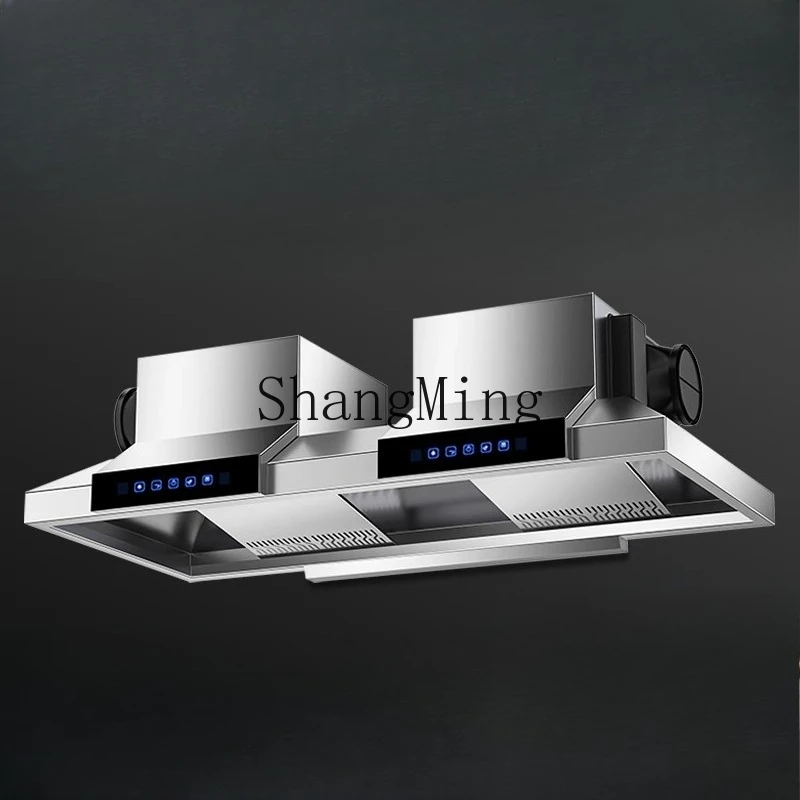 

SM stainless steel commercial range hood powerful exhaust machine canteen catering hotel restaurant barbecue custom installation